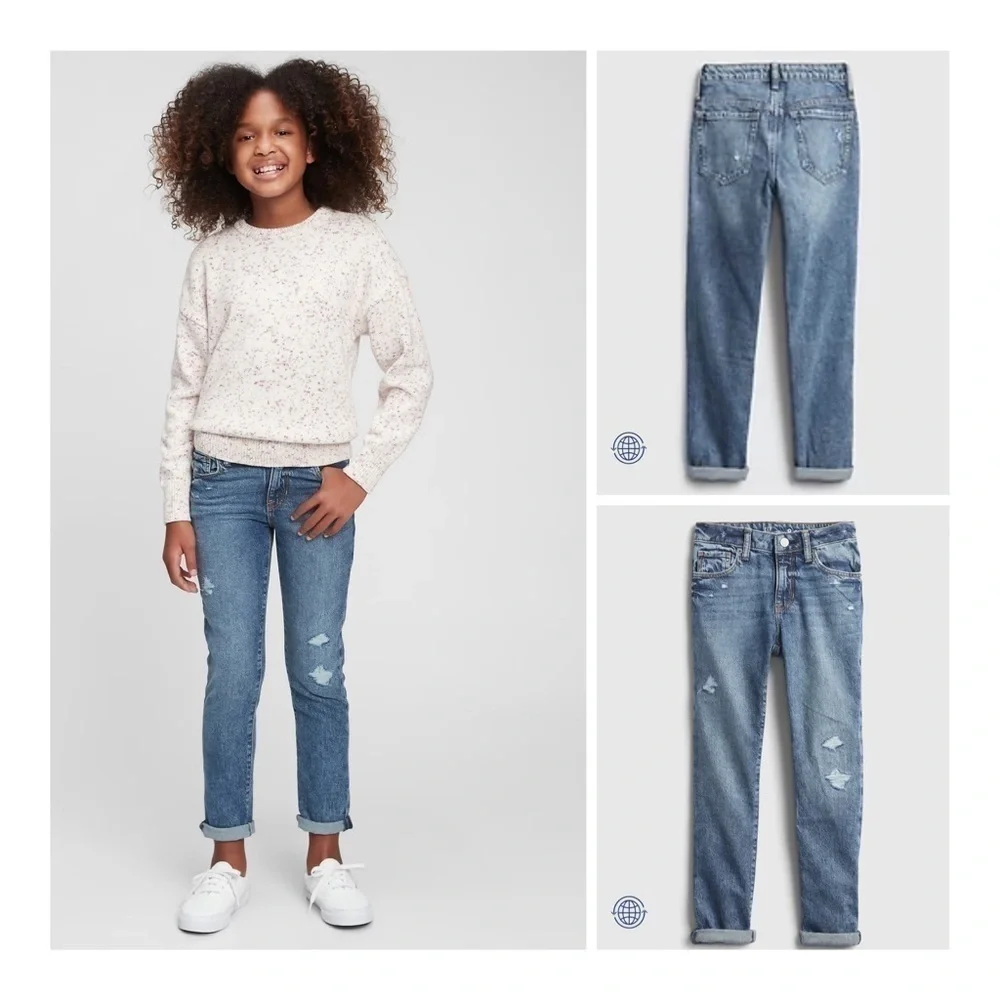 Gap Kids Faded Girlfriend Fashion Patch Jeans